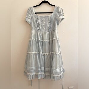 Blue Stripe Lolita Dress